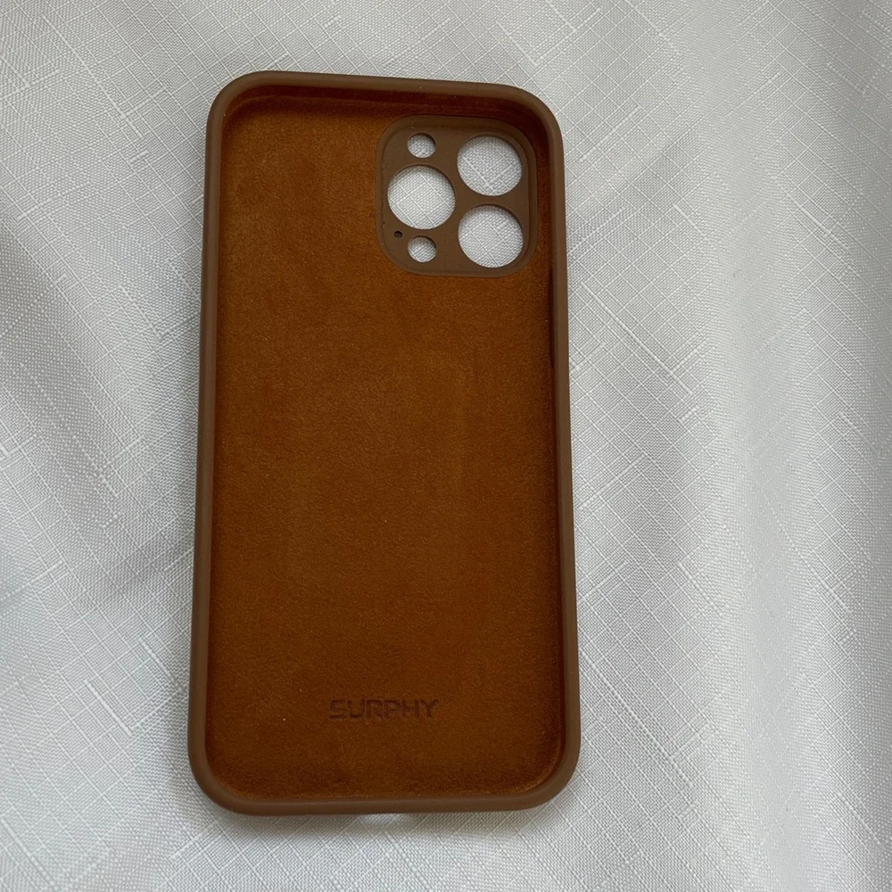 Brown Silicone Phone Case. Fits a iPhone 13 Pro Max